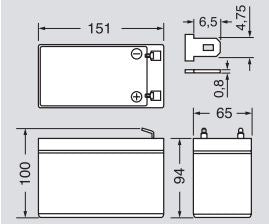 Batteria al Piombo 12V 7 Ah Ricaricabile - Yamada