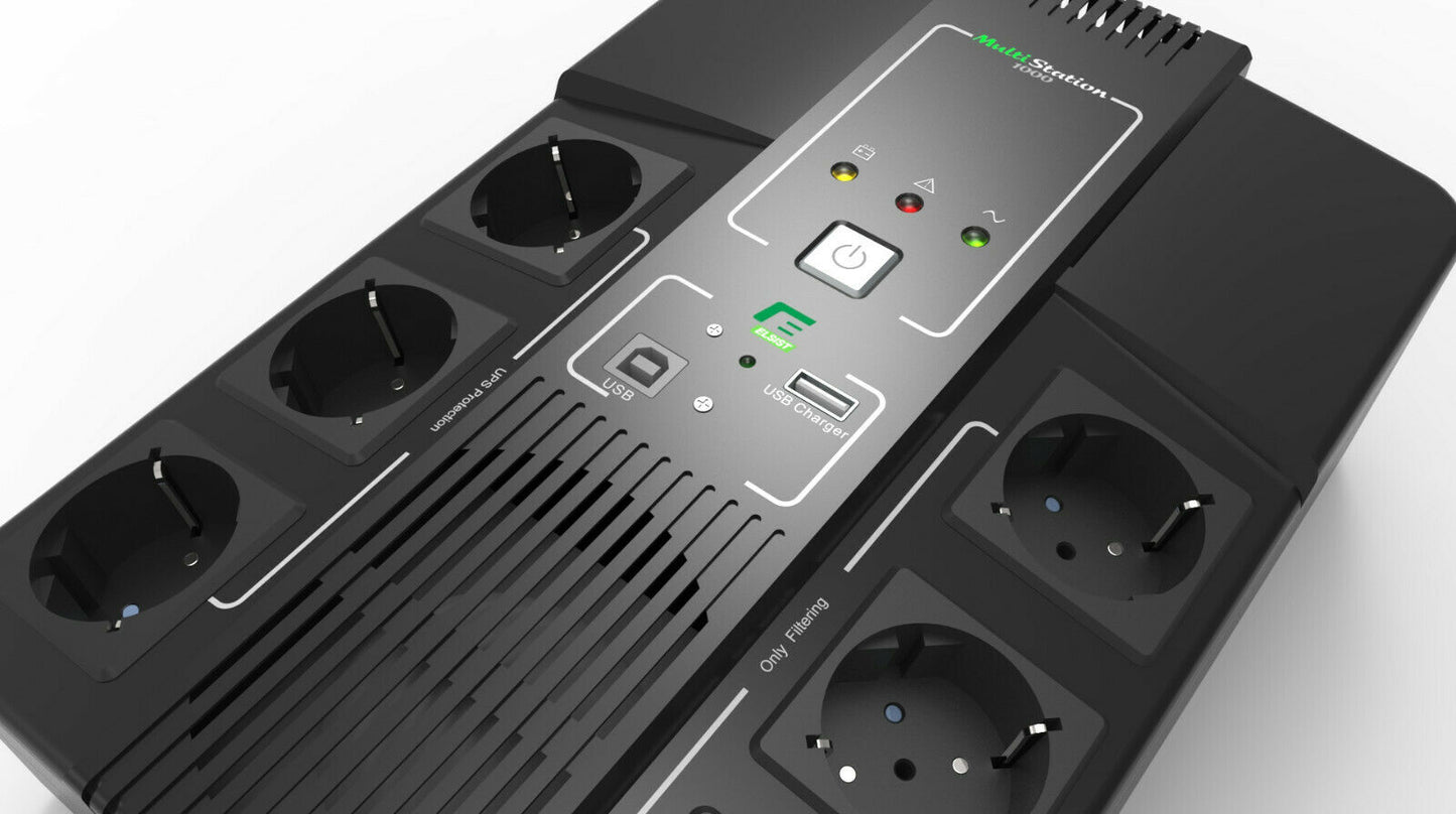 GRUPPO DI CONTINUITA' UPS 1000VA ELSIST MULTISTATION1000 STABILIZZATORE TENSIONE