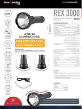 CFG Torcia LED ricaricabile 3000 lumen 15 cm EL188