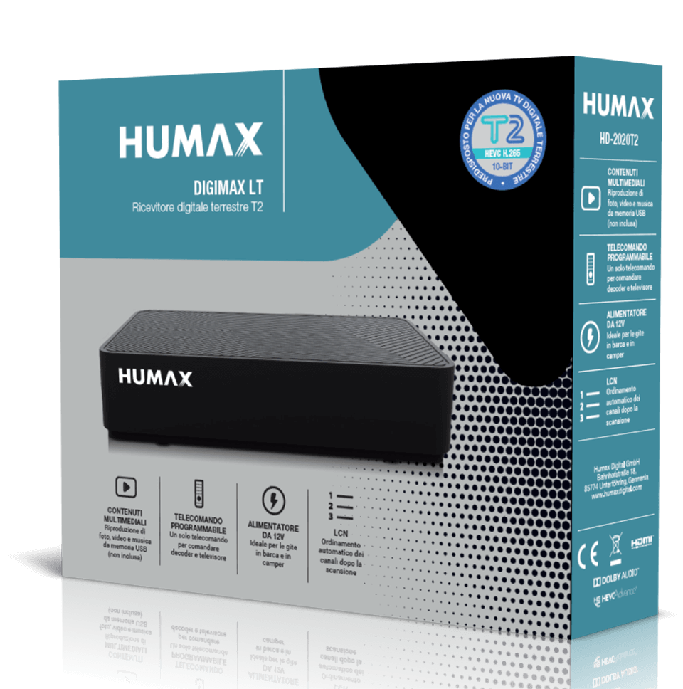 Ricevitore digitale terrestre T2 Humax DIGIMAX LT-HD 2020T2
