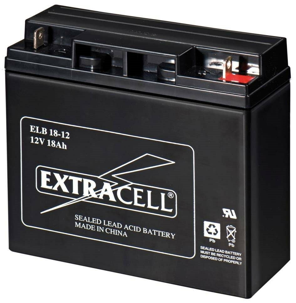 Batteria al Piombo 12V 18 Ah Ricaricabile -EXTRACELL