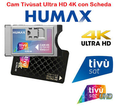 CAM TIVUSAT HUMAX 4K ULTRA HD MODULO SMARTCAM CERTIFICATA CI+EPC CON TESSERA