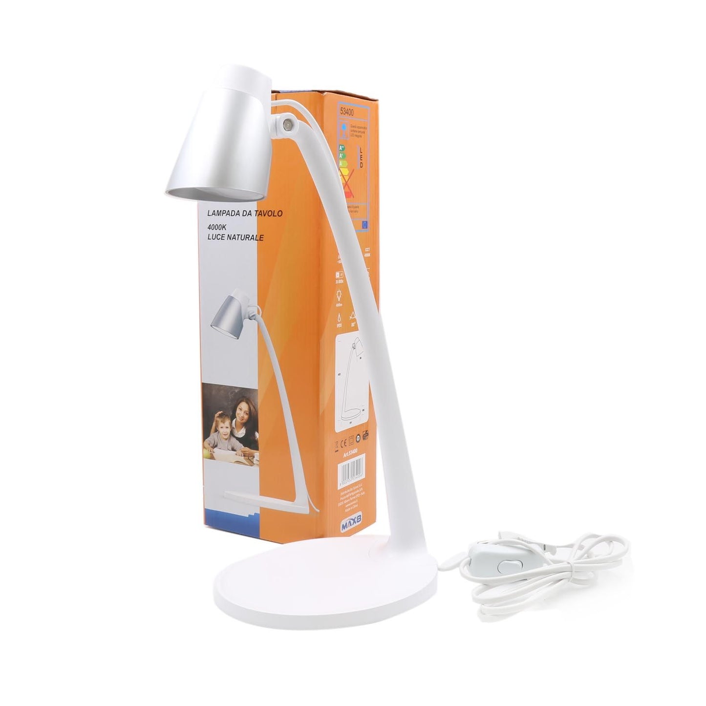 Lampada da tavolo LED luce naturale 400lm 230V-50Hz durata 20.000h led integrato