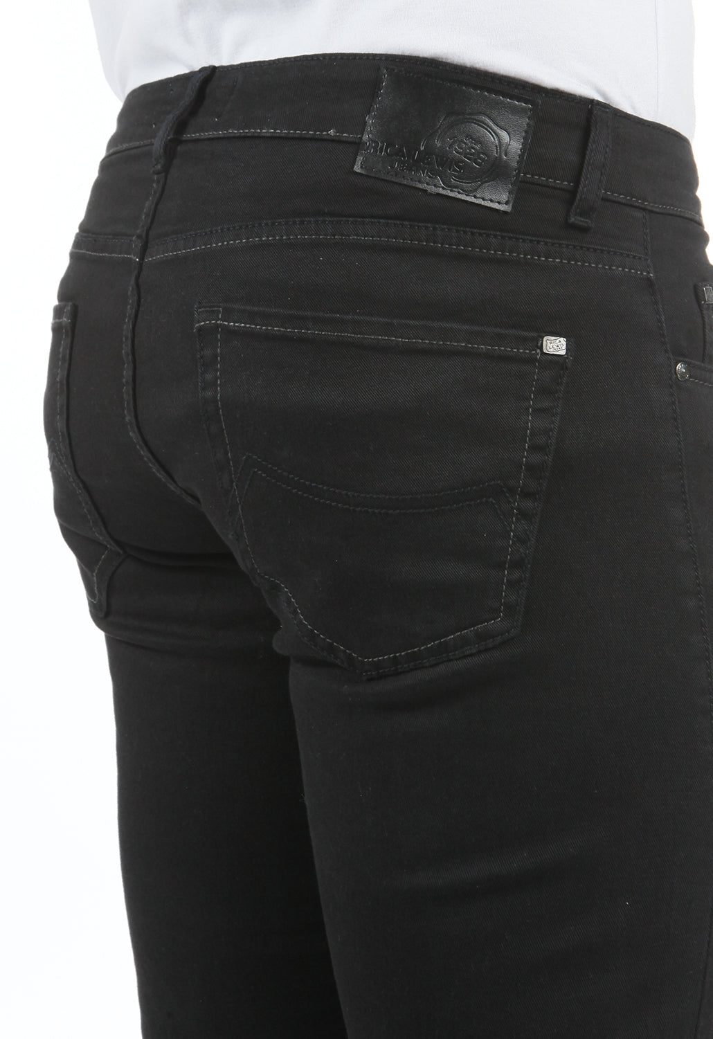 Pantaloni Jeans Fibreflex® vestibilità straight fit Nero Rica Lewis WORK9 