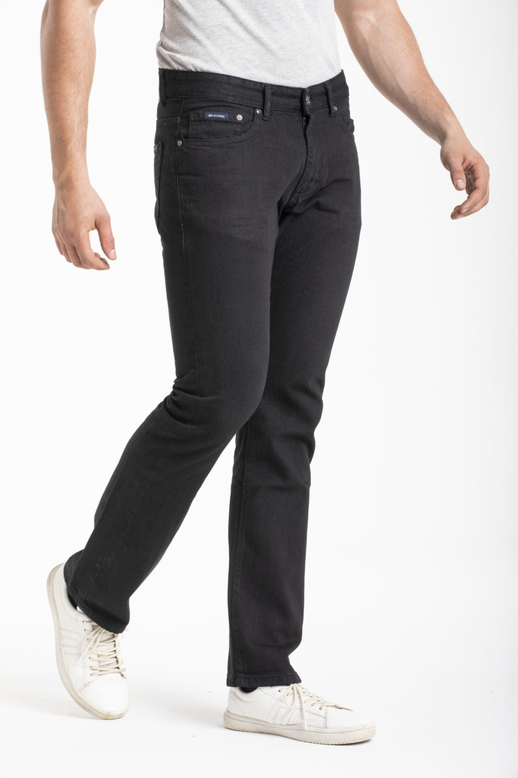 Pantaloni Jeans 100% cotone bio vestibilità regular Nero Rica Lewis WORK7  