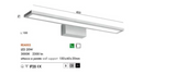LAMPADA PARETE ROSSINI ILLUMINAZ. REA003CR READ CROMO 820X70X100 LED 20W 3000K