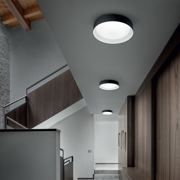 PLAFONIERA LINEA LIGHT Crew 2 AP PM M DA SOFFITTO DIAM. 330MM  LED 3000K  BIANCO