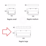 LINEALIGHT REGOLO APPLIQUE LED 36W 3000K LUCE BIANCA ANODIZZATO 32,3 CM  MONOEM.