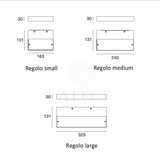 LINEALIGHT REGOLO APPLIQUE LED 24W 3000K 24CM LUCE BIANCA C. ALLUM BIANCO MONOEMISSIONE