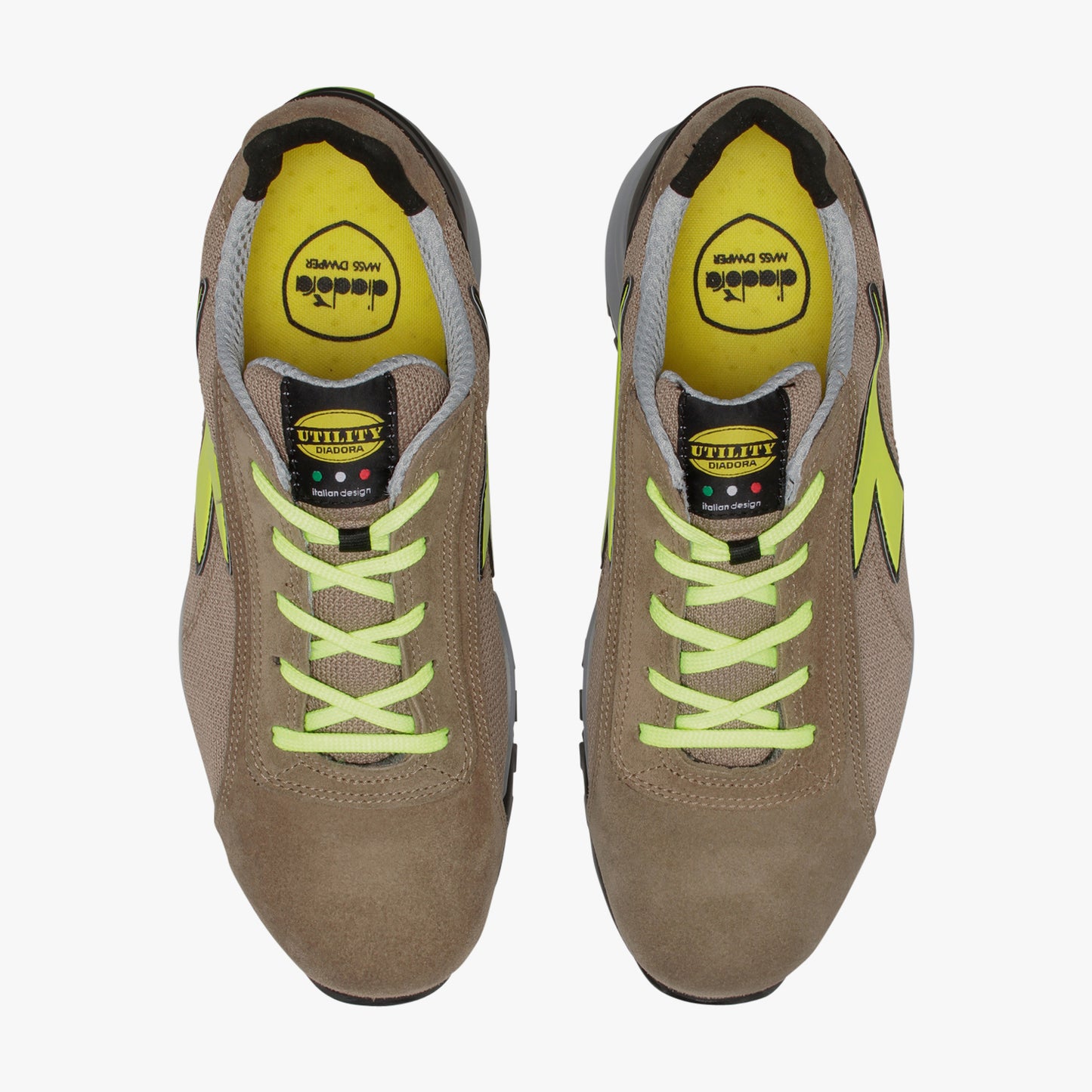 Scarpe Antinfortunistiche Diadora Utility GLOVE MDS TEXT LOW S1P HRO SRC MARRONE/GIALLO