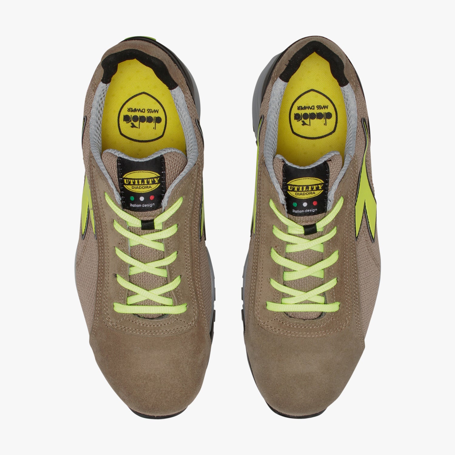 Scarpe Antinfortunistiche Diadora Utility GLOVE MDS TEXT LOW S1P HRO SRC MARRONE/GIALLO
