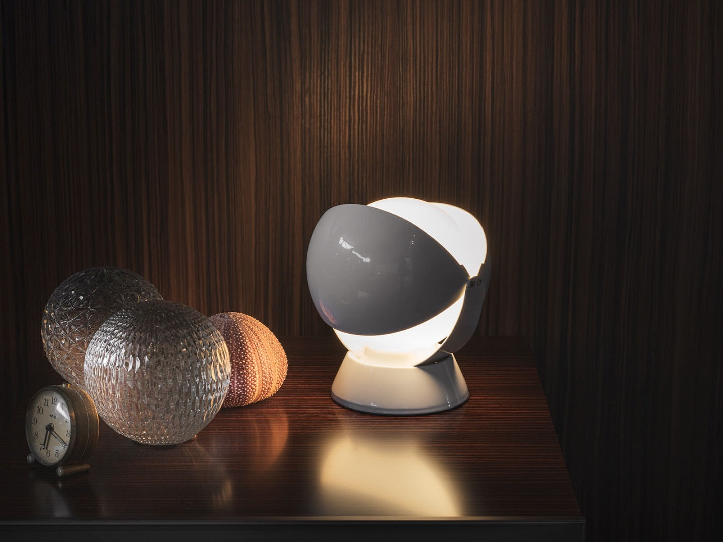 Lampada da tavolo a doppia emissione BUONANOTTE LINEA LIGHT STILNOVO BIANCO 8961