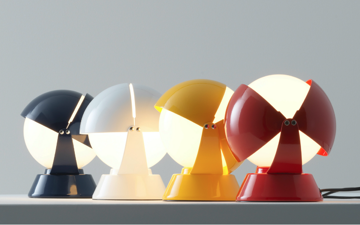 Lampada da tavolo a doppia emissione BUONANOTTE LINEA LIGHT STILNOVO BIANCO 8961