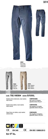 Pantaloni da lavoro Diadora Utility Chino elasticizzato COOL GRIGIO 160304 75093