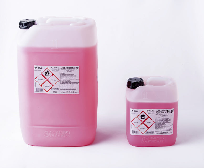 ALCOOL ETILICO DENATURATO 99,9 GRADI 1a CAT. 5lt INCOLORE DISINFETTANTE USO PROFESSIONALE