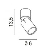 Faretto Spot Moderno orientabile alluminio colore Bianco Connect 6810B PERENZ
