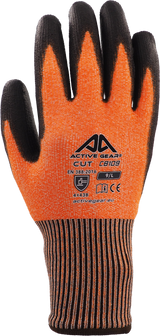 Guanti da lavoro Active CUT C8110 ACTIVE GEAR 13G - HPPE - PU nero 4X43B CF 12PZ