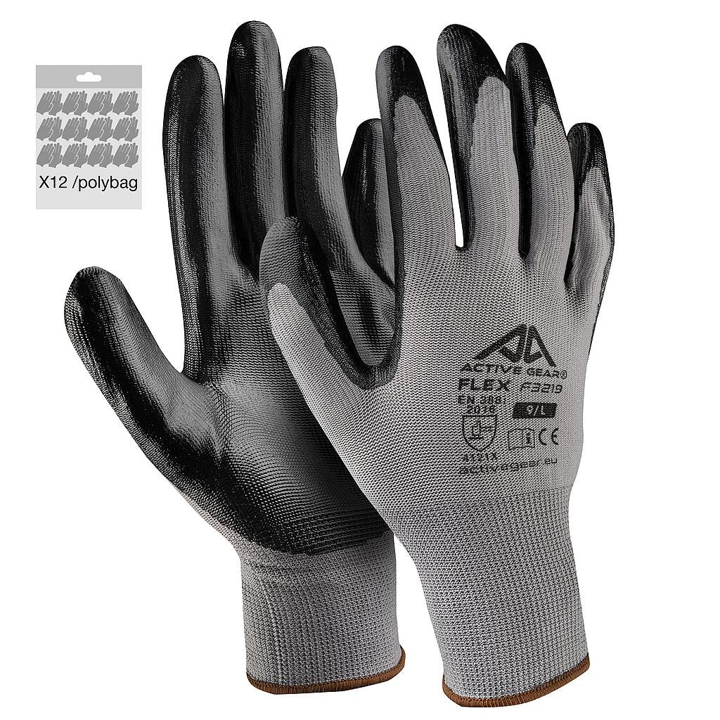 Guanti da lavoro Active FLEX F3220 ACTIVE GEAR 13G - Poliestere/Nitrile  CF 12PZ