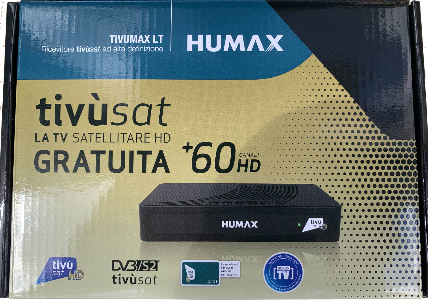 HUMAX Tivumax LT Ricevitore Satellitare HD-3801S2 - Nero Nuovo Modello