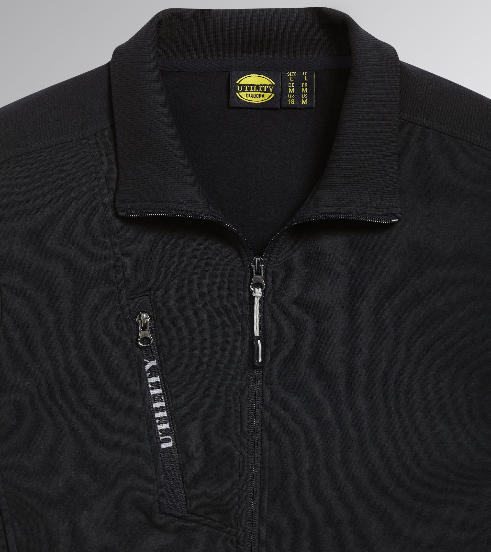 Diadora Utility Felpa da lavoro SWEATSHIRT FZ LITEWORK Nero 175943 80013