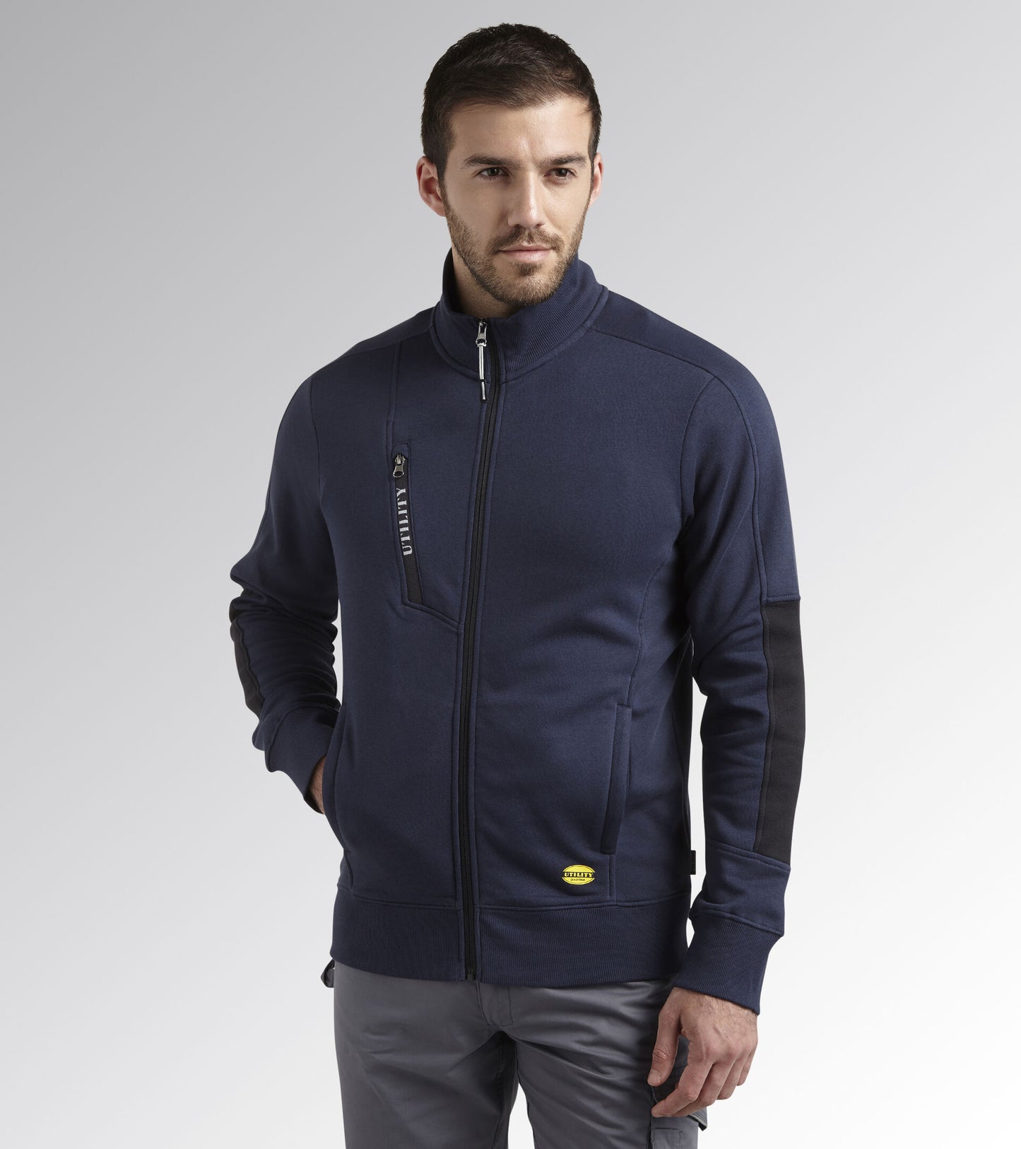 Diadora Utility Felpa da lavoro SWEATSHIRT FZ LITEWORK Blu classico 175943 60062