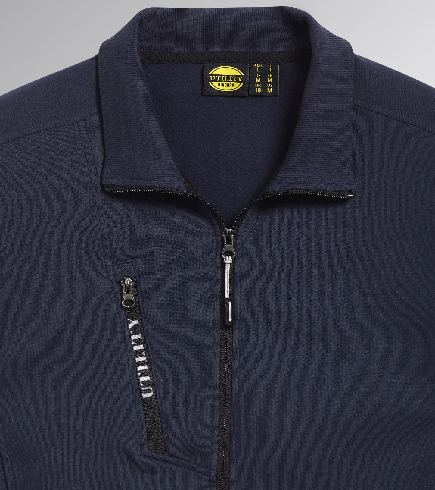 Diadora Utility Felpa da lavoro SWEATSHIRT FZ LITEWORK Blu classico 175943 60062