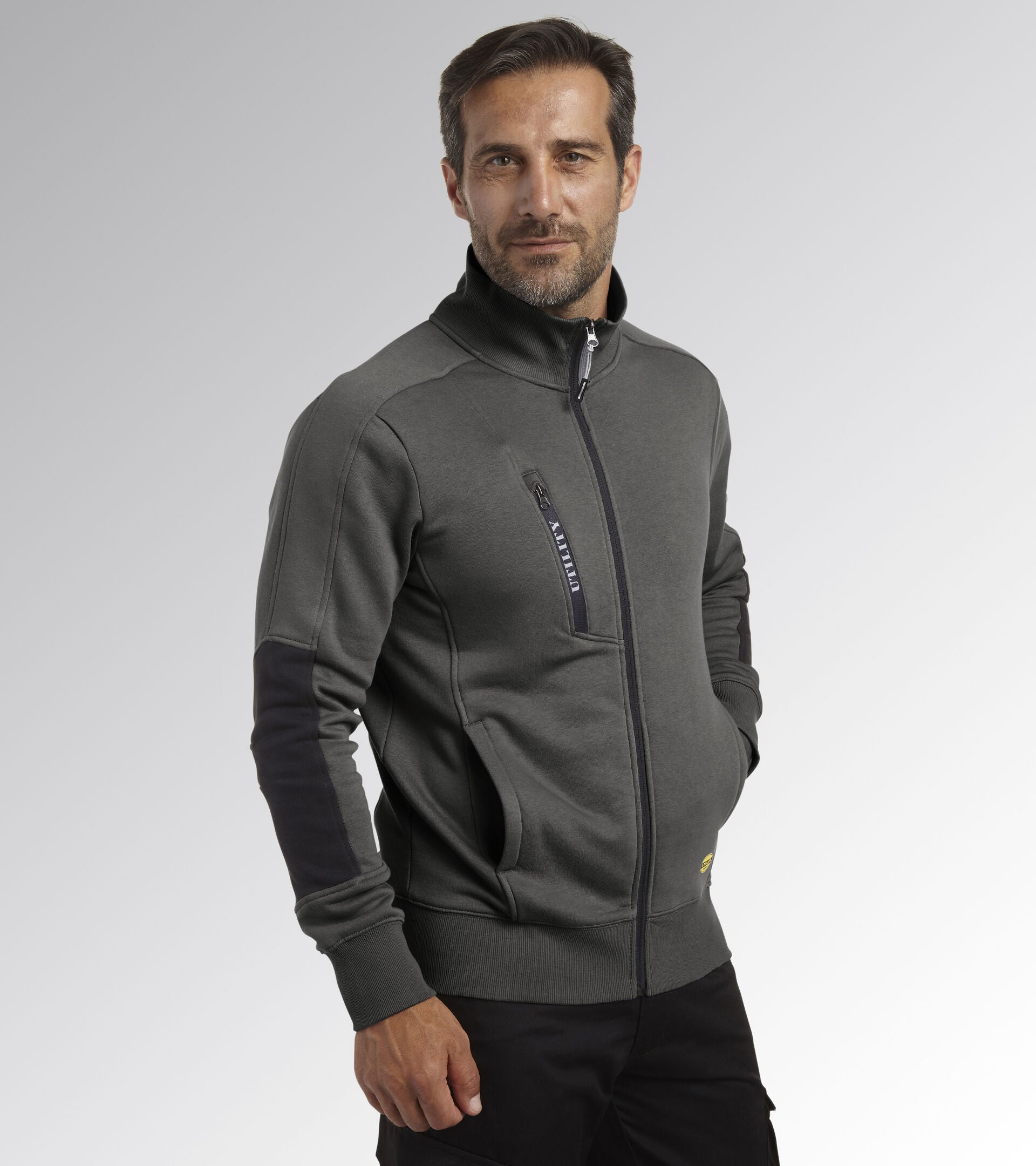 Diadora Utility Felpa da lavoro SWEATSHIRT FZ LITEWORK Grigio 175943 75070