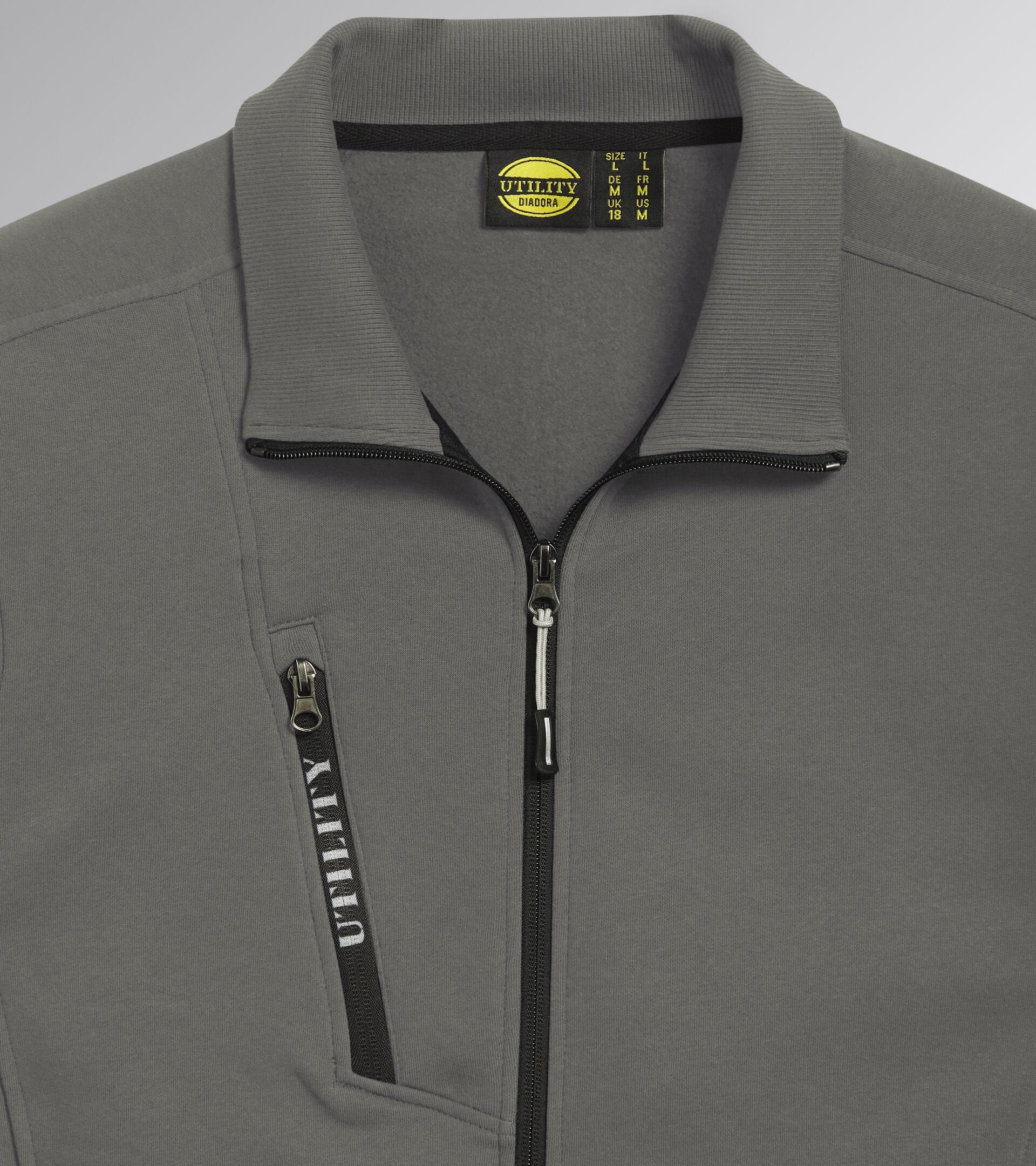 Diadora Utility Felpa da lavoro SWEATSHIRT FZ LITEWORK Grigio 175943 75070
