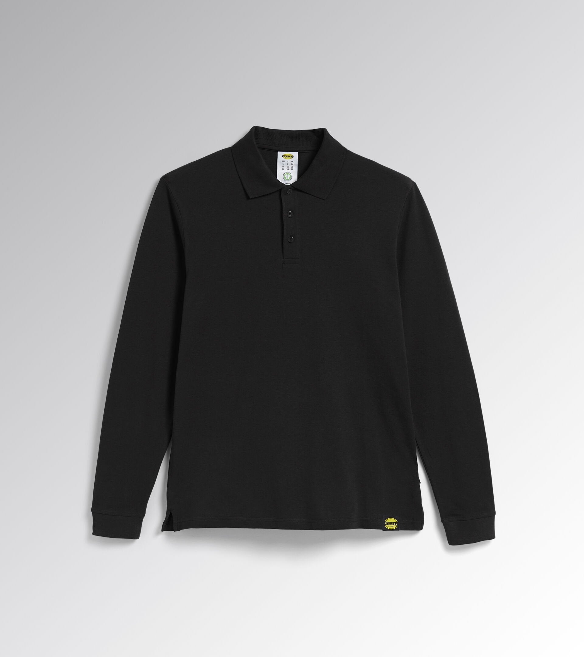POLO ML ATLANTIS ORGANIC  manica lunga Diadora Utility Nero 177954 80013