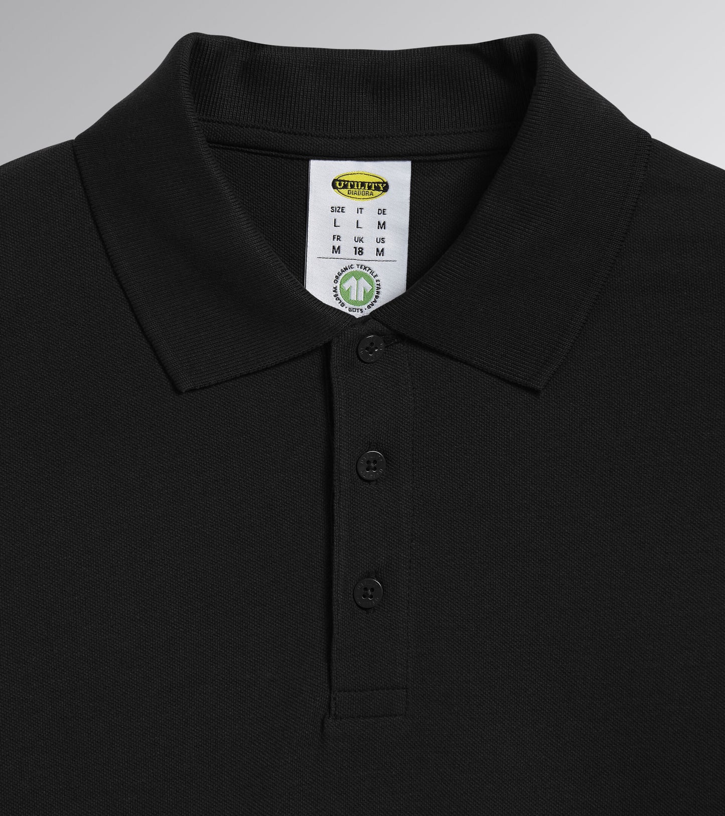 POLO ML ATLANTIS ORGANIC  manica lunga Diadora Utility Nero 177954 80013