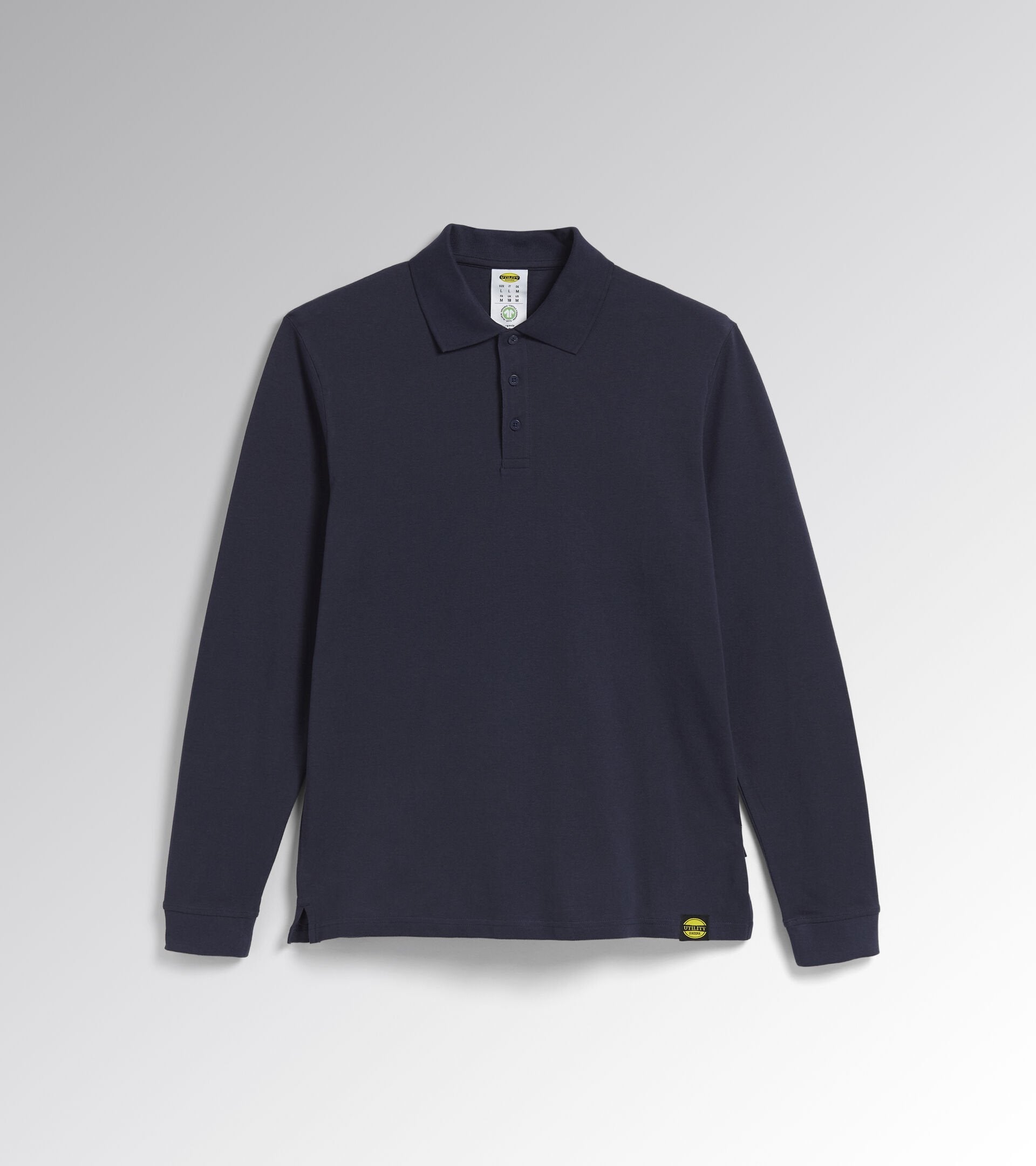POLO ML ATLANTIS ORGANIC  manica lunga Diadora Utility Blu 177954 60062
