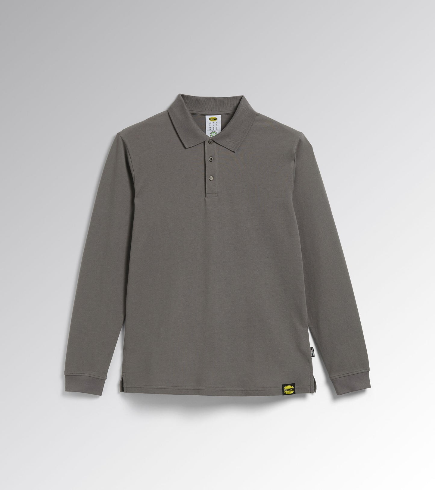 POLO ML ATLANTIS ORGANIC  manica lunga Diadora Utility Grigio 177954 75070