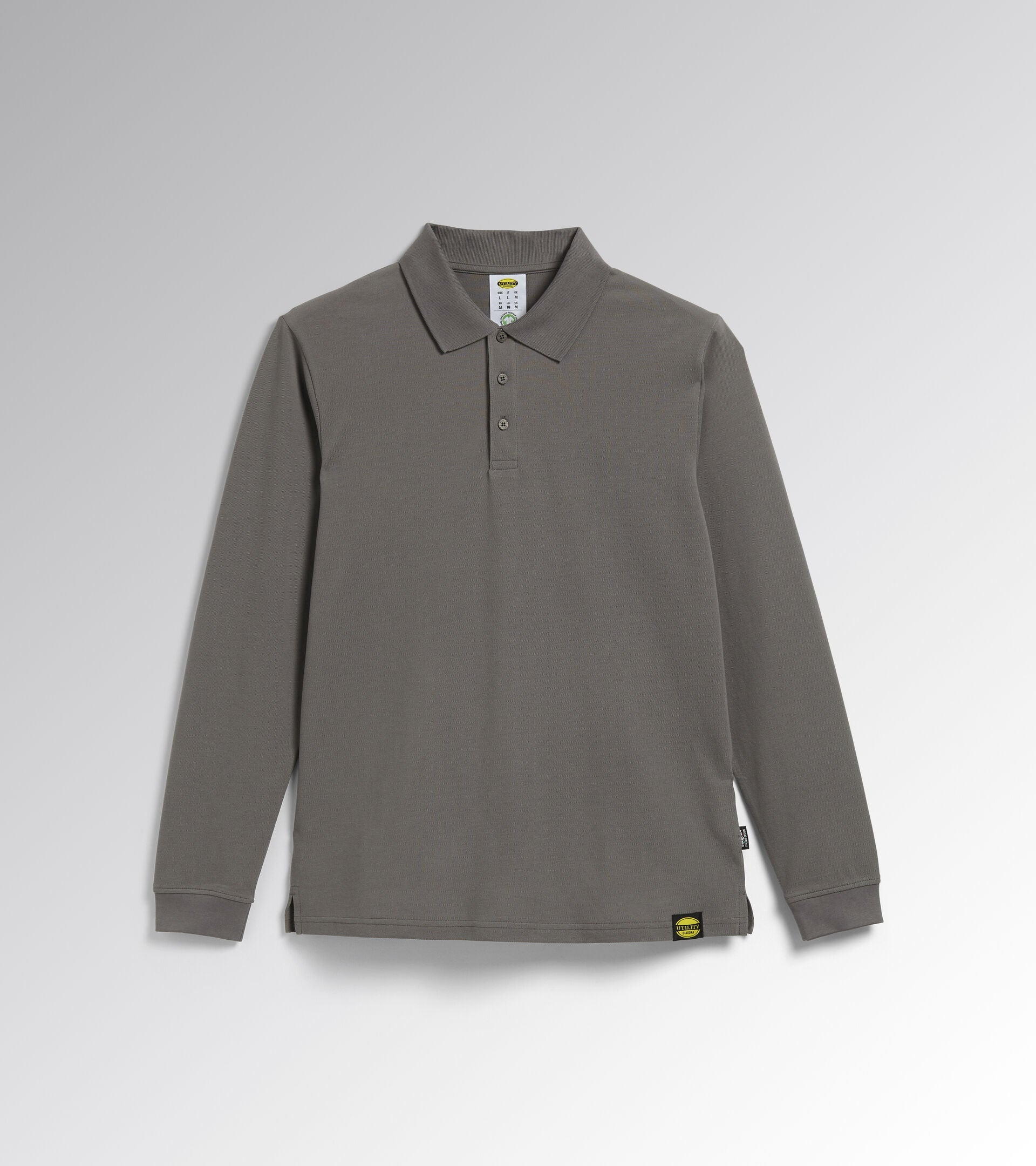POLO ML ATLANTIS ORGANIC  manica lunga Diadora Utility Grigio 177954 75070