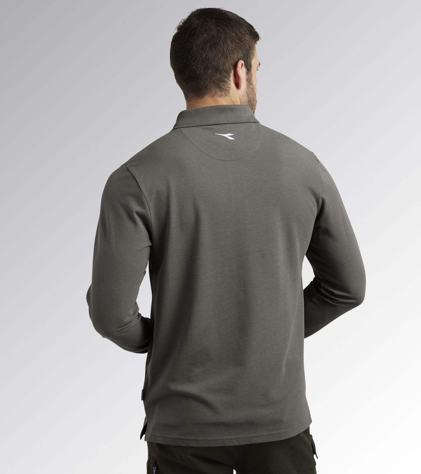 POLO ML ATLANTIS ORGANIC  manica lunga Diadora Utility Grigio 177954 75070