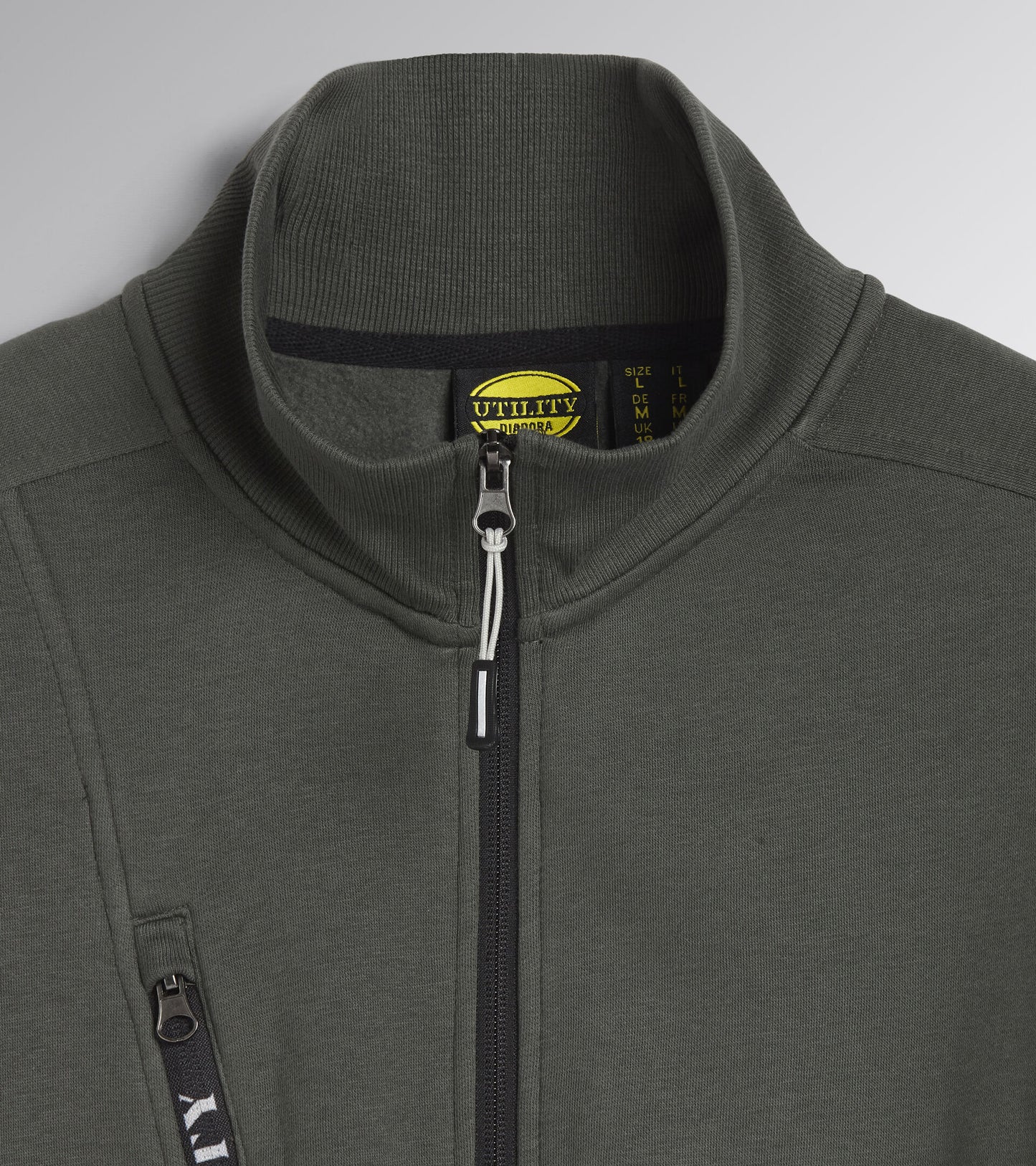 Diadora Utility Felpa da lavoro SWEATSHIRT FZ LITEWORK Verde Timo 175943 70166