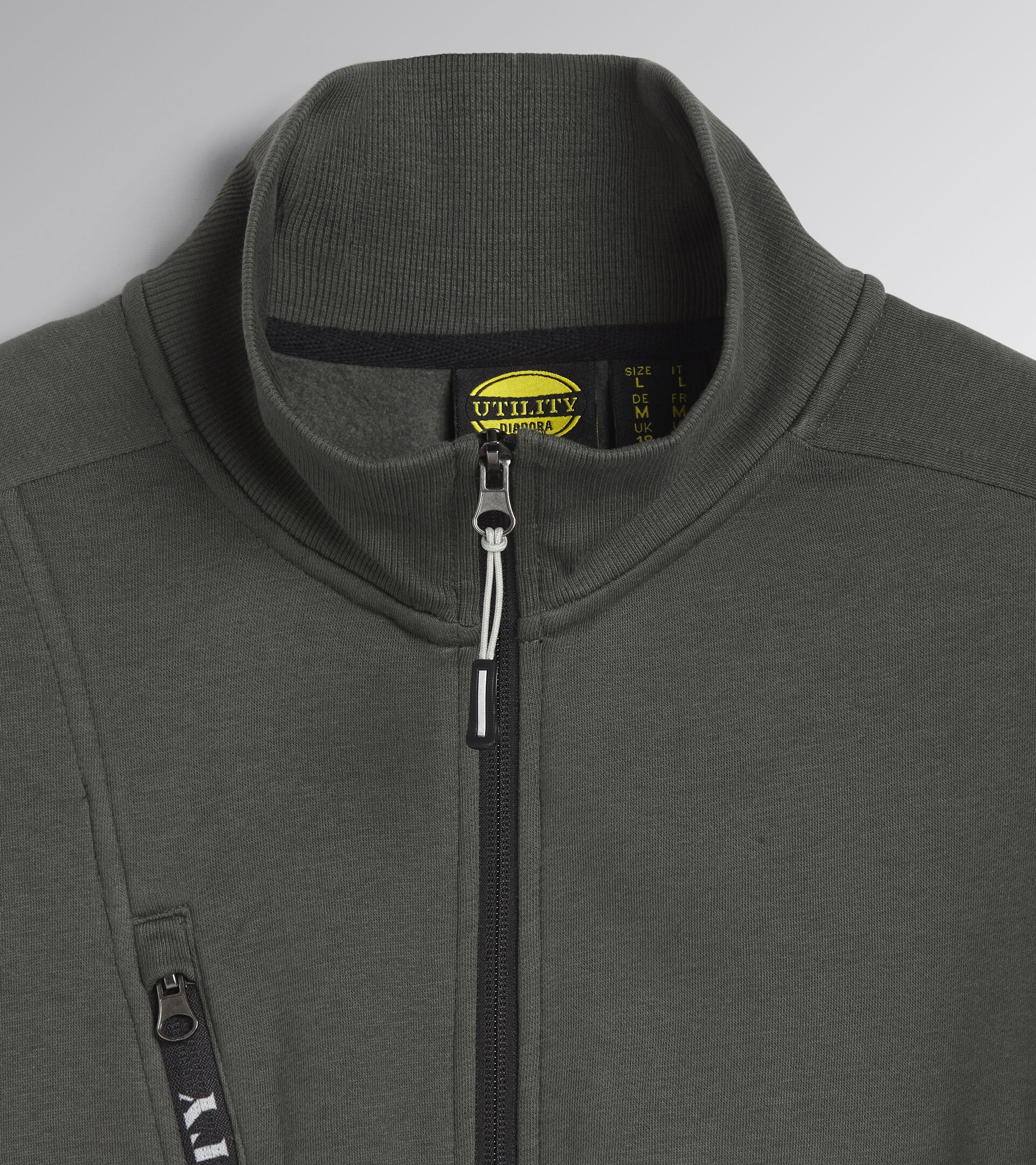 Diadora Utility Felpa da lavoro SWEATSHIRT FZ LITEWORK Verde Timo 175943 70166