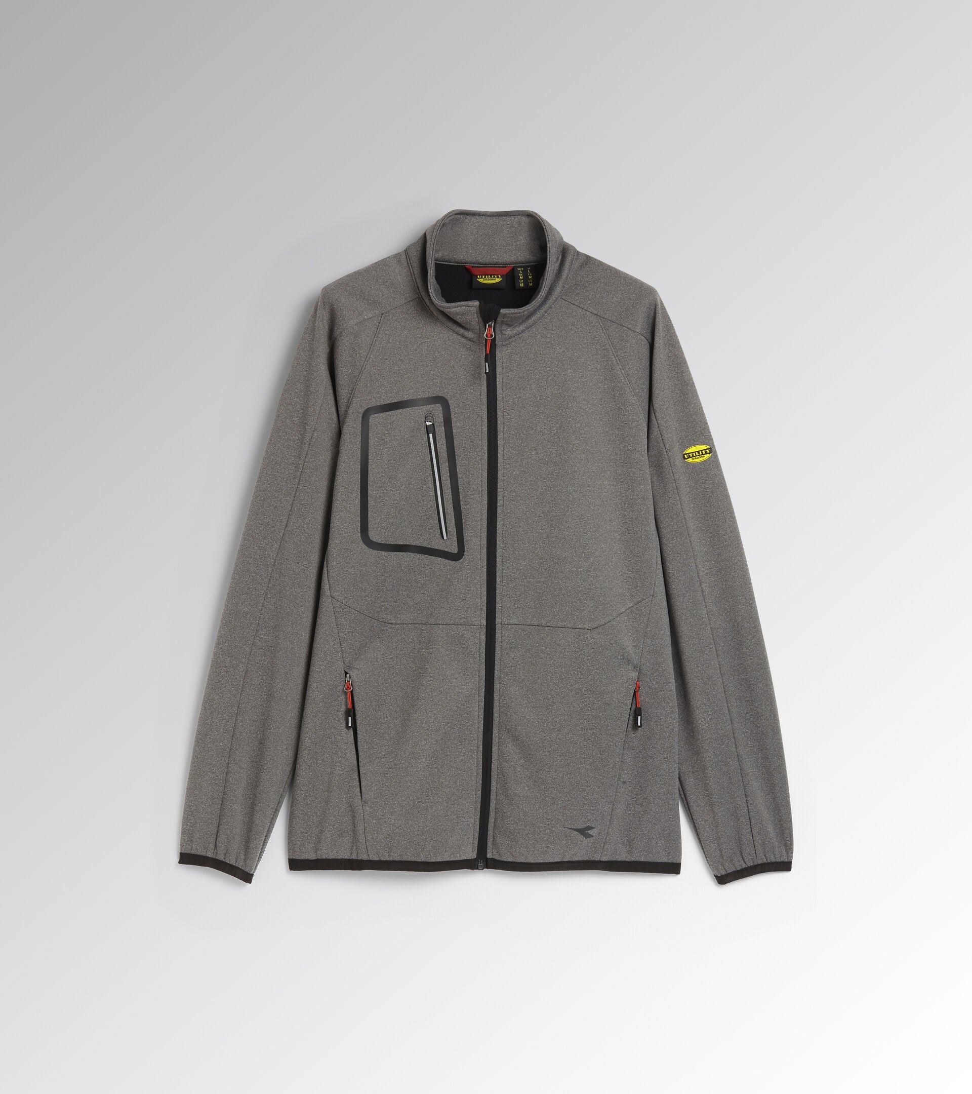 DIADORA UTILITY Giacca BONDED JACKET CROSS MOROCCAN STEEL GRAY MELANGE 178366 C9777