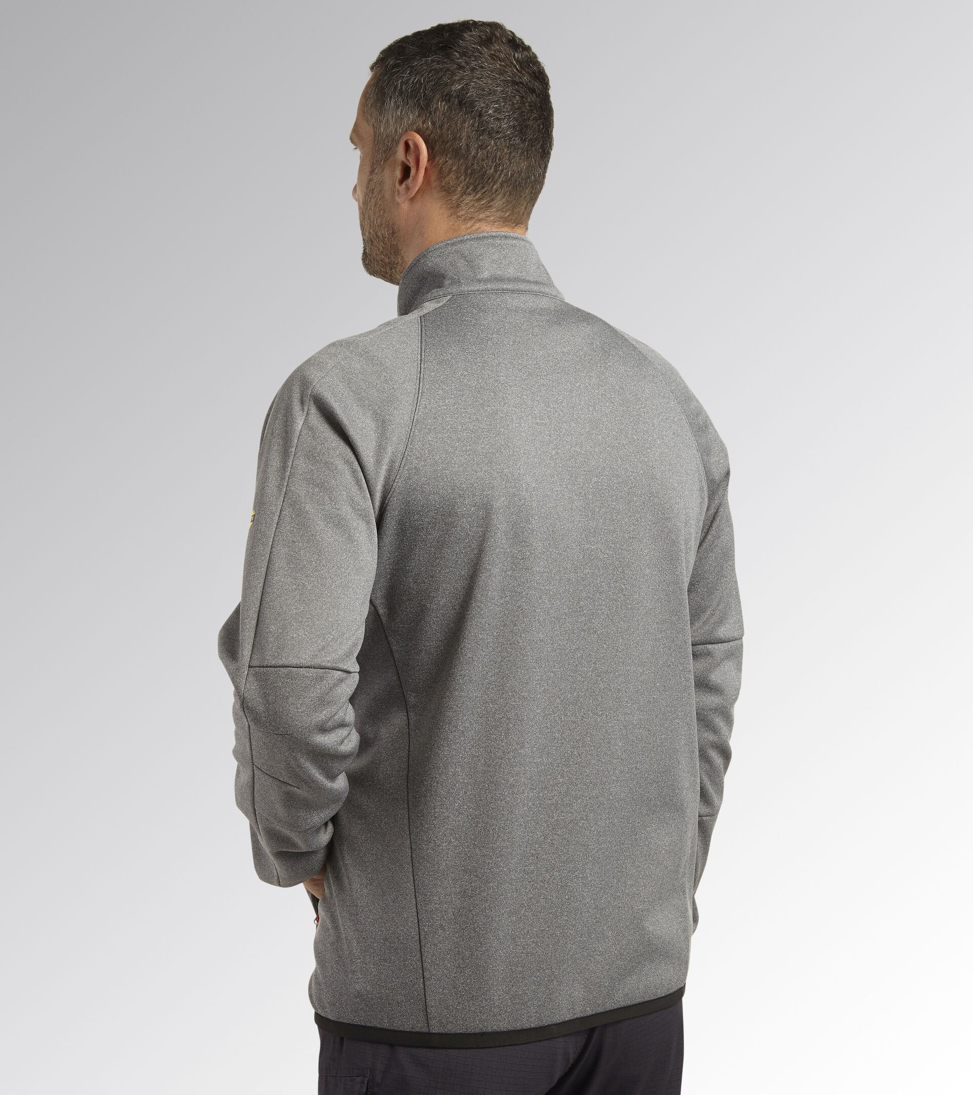 DIADORA UTILITY Giacca BONDED JACKET CROSS MOROCCAN STEEL GRAY MELANGE 178366 C9777