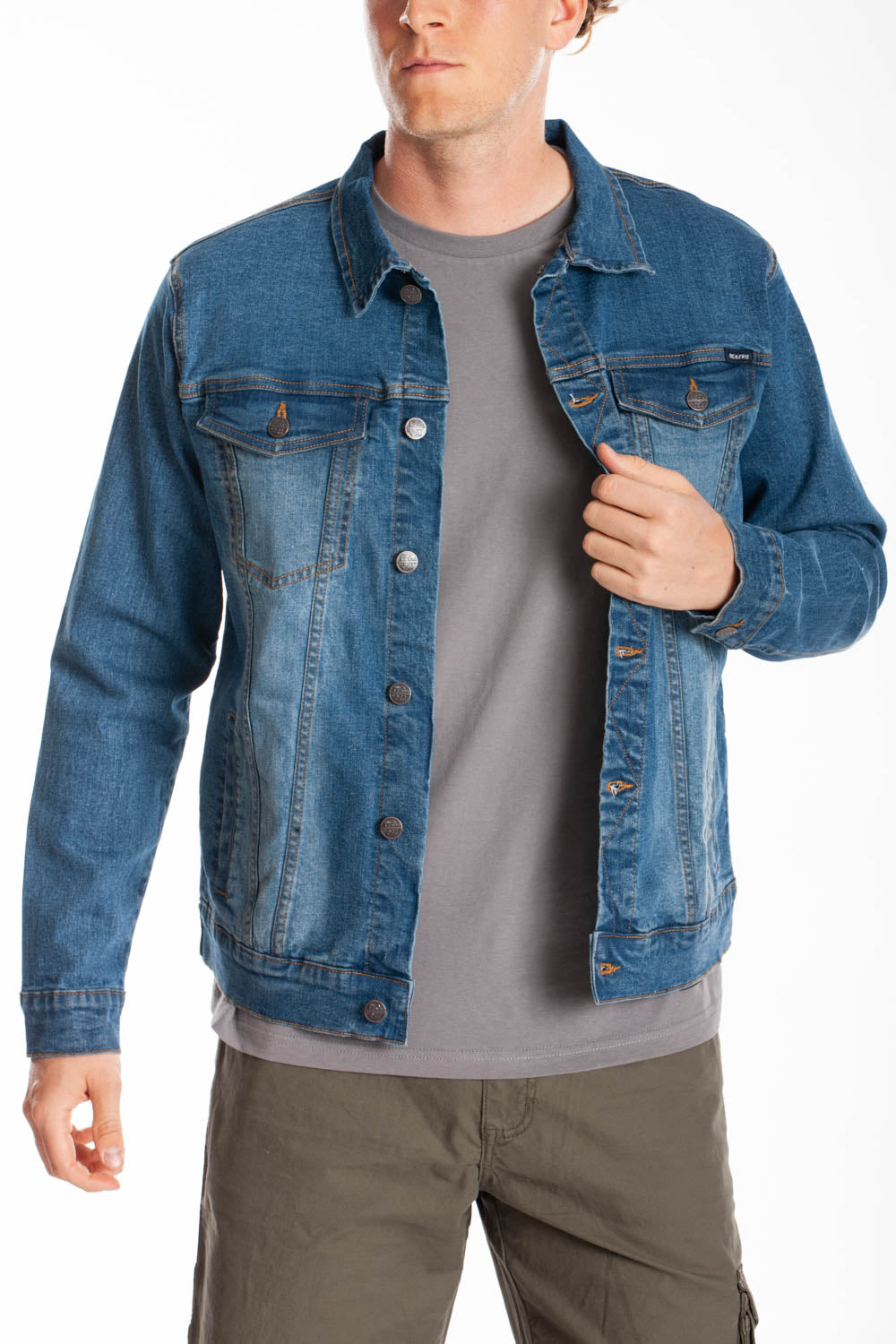 Giubbotto di jeans STANT denim stretch Fibreflex vestibilità Slim Rica Lewis