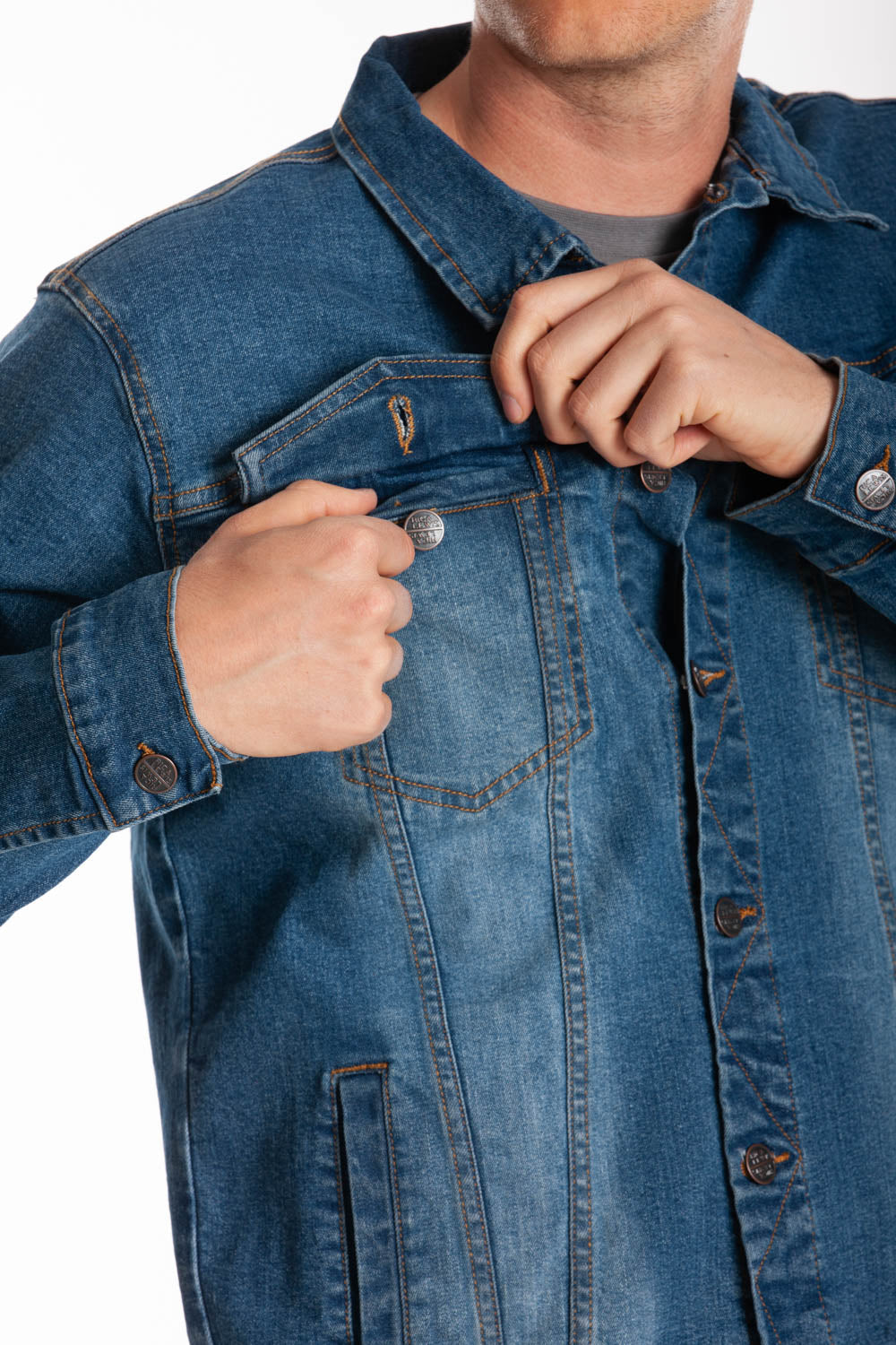 Giubbotto di jeans STANT denim stretch Fibreflex vestibilità Slim Rica Lewis