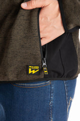 Felpa con zip a collo alto con tasche Interno trapuntato RICHIE RICA LEWIS VERDE