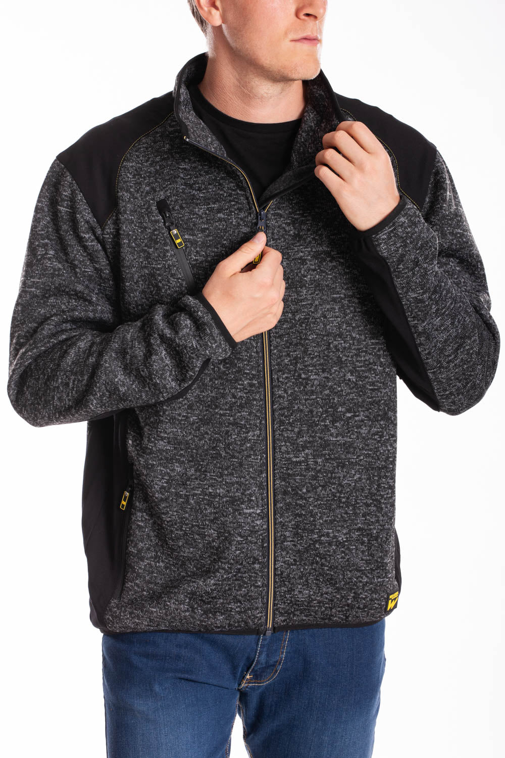 Felpa con zip a collo alto con tasche Interno trapuntato RICHIE RICA LEWIS GRIGIO