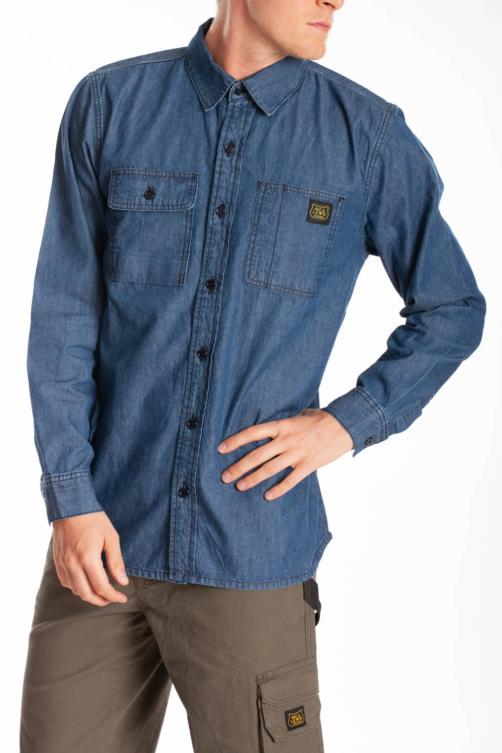 Camicia in Jeans da lavoro in denim stone washed 100% cotone MATT Rica Lewis