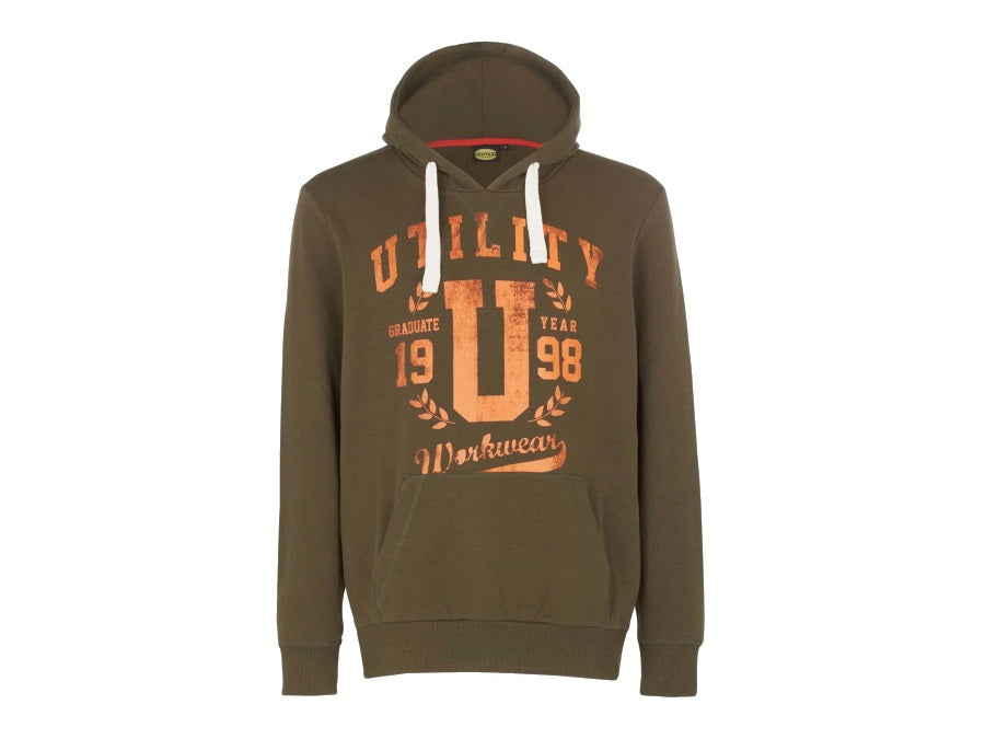 Diadora Utility Felpa da lavoro con cappuccio Hood Graphic 171665 70226 VERDE MILITARE