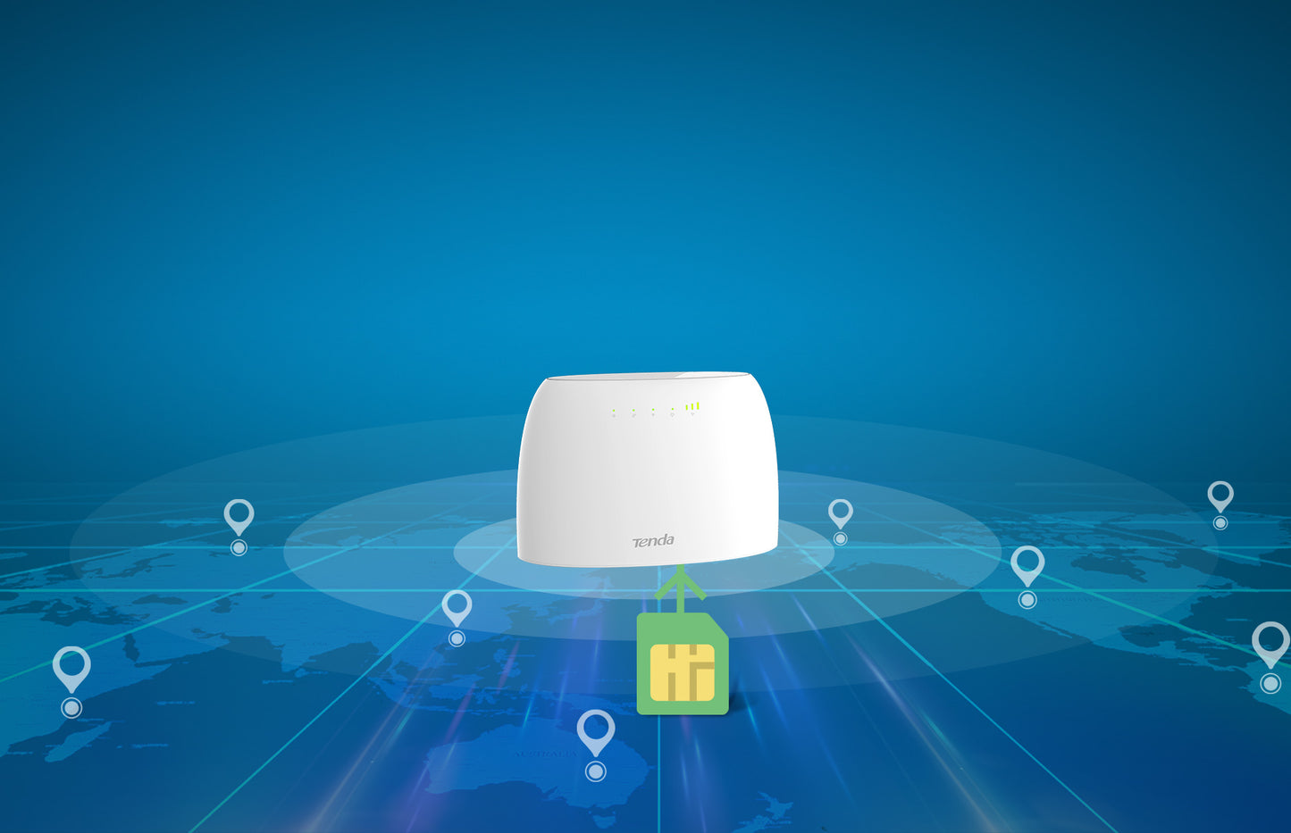 ROUTER 4G LTE INTERNET SIM TENDA 4G03 N300 WIRELESS 2.4GHZ RJ45 LAN ETHERNET