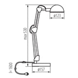 Lampada da scrivania PIXA PIXA KT-40-B KANLUX 19301 ATTACCO E14 MAX 40W