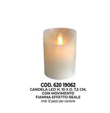 GIOCOPLAST NATALE CANDELA A LED H.10CM CON FIAMMA IN MOVIMENTO A BATTERIA