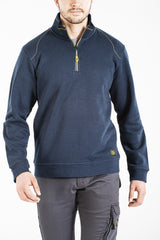 Felpa con collo trucker HALFZIP RICA LEWIS BLU