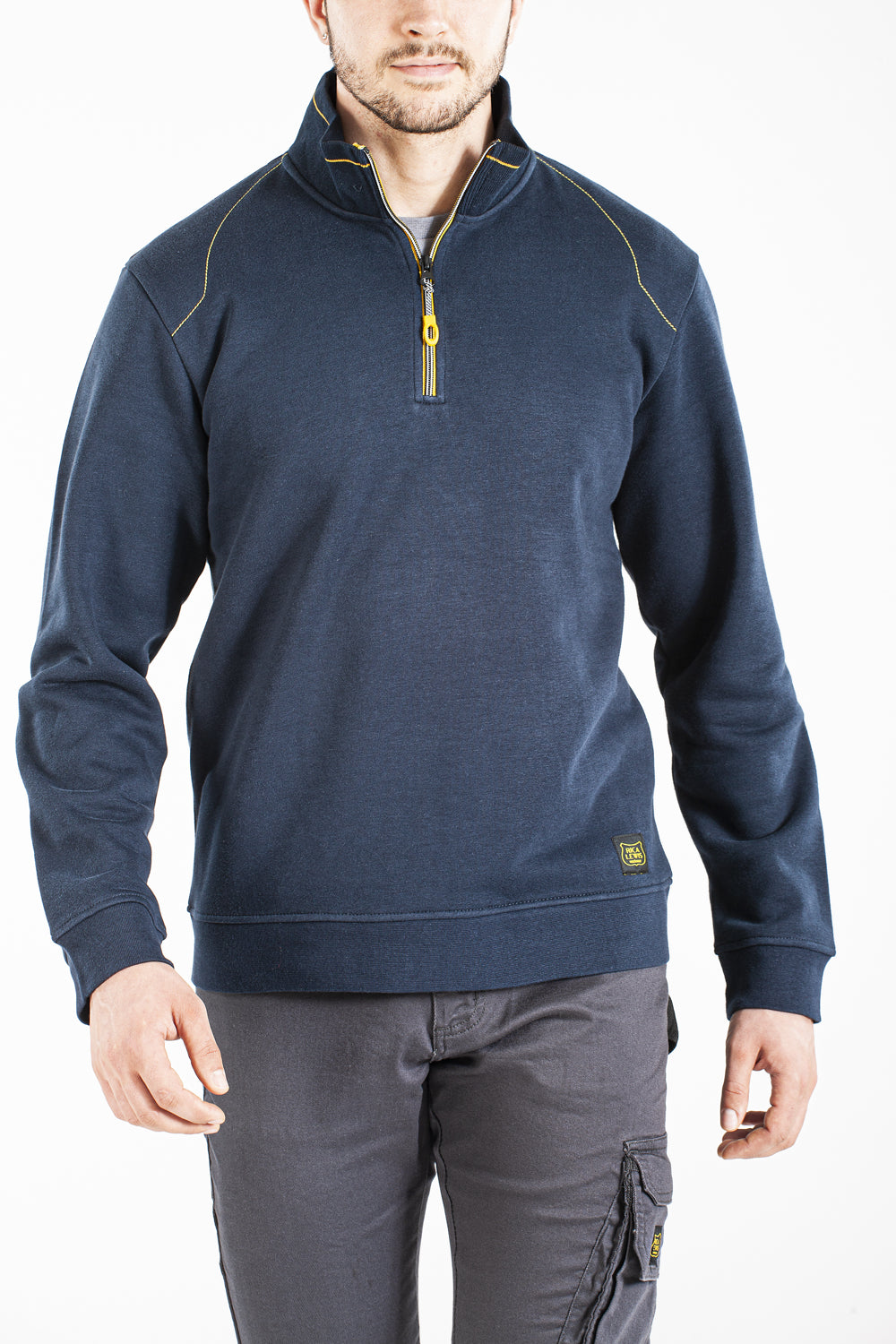 Felpa con collo trucker HALFZIP RICA LEWIS BLU