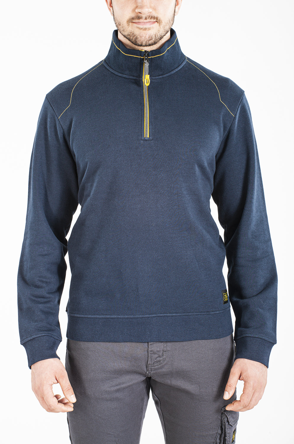 Felpa con collo trucker HALFZIP RICA LEWIS BLU